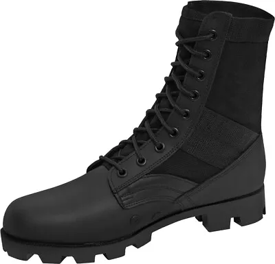 Vietnam Jungle Boots 8  Leather / Canvas Panama Sole Military Army Tactical • $45.99