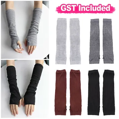 $5.71 • Buy Stretchy Arm Warmers Long Fingerless Gloves Fashion Mittens Women Hot Clothing