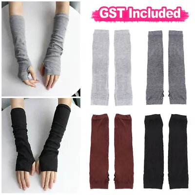 Stretchy Arm Warmers Long Fingerless Gloves Fashion Mittens Women Hot Clothing • $5.74