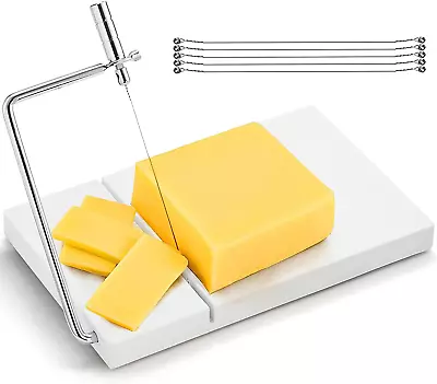 Cheese Slicer Marble Cheese Cutter With 6 Wires 8  L X 5  W Heavy Duty Cheese  • $22.89