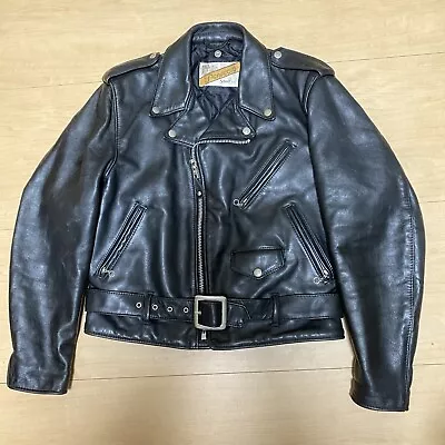 618 40 Schott Perfecto Double Steerhide Leather Motorcycle Jacket 641 613 118 • $270