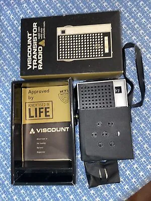 Viscount Transistor Portable Radio Original Box Model 1418 • $22