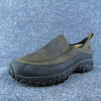 Merrell Dark Earth Men Slip-On Shoes Brown Leather Slip On Size 10.5 Medium • $49.99