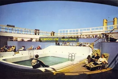 Rp11017 - P&O Liner Canberra  - 1st Class Pool - Print 6x4 • £2.20