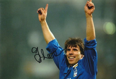 £27.99 • Buy Signed Gianfranco ZOLA Italy 12 X8  Photo Proof/COA Chelsea Parma Napoli