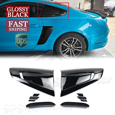 For Ford Mustang 15-22 V3 Style Side Quarter Window Louvers Rear Sun Shade Cover • $59.99