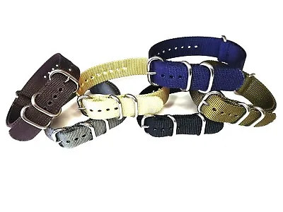 NATO G10 Strap D-Ring Heavy Ballistic Nylon Military Dive Sport HP Watchband USA • $15.95