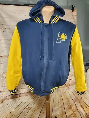 NBA  Indiana Pacers  JH Design Two Tone Reversible Fleece Hooded Jacket XL • $29.99