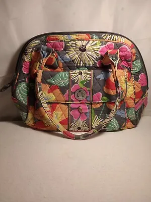 Vera Bradley Purse Jazzy Blooms Quilted Tote Shoulder Bag 11 ×15  • $15.99