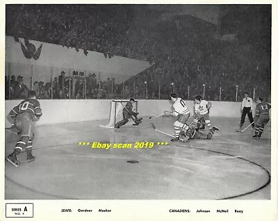 1951 QUAKER OATS Series A No. 4 ACTION SCENE 8x10 CANADIENS Vs MAPLE LEAFS WoW • $69.99