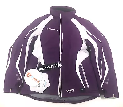 Motorfist Jacket Women’s Large Waterproof Insulated Empress Plum Gray NWT $379 • $199.98
