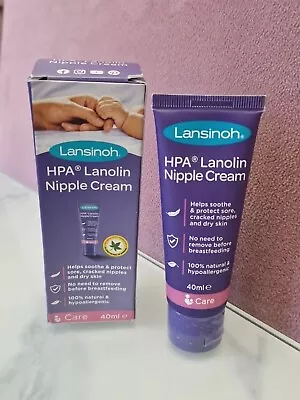 Lansinoh HPA Lanolin Nipple Cream For Sore Nipple Dry Cracked Skin 40ml Soothing • £9.99