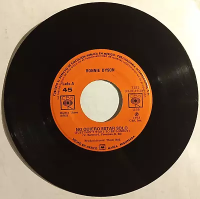 Ronnie Dyson -just Don´t Want To Be Lonely- Mexican 7  Single Paper Sleeve Soul • $9.99