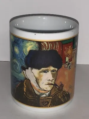 Van Gogh Self Portrait With Bandaged Ear Coffee Mug Cup Tea 2 Sided Starry Night • $11.95