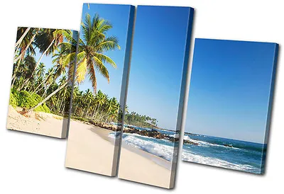 Sunset Seascape Beach MULTI CANVAS WALL ART Picture Print VA • £234.99