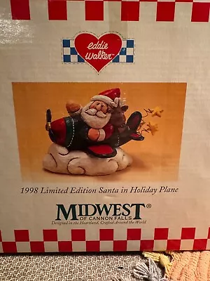 Eddie Walker Midwest Cannon Falls Santa In Plane Limited Edition 1998 • $39.99