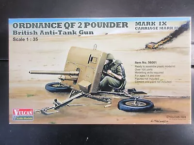 Vulcan Scale Models 1/35 Ordnance Qf 2 Pounder British Anti-tank Gun #56001 • $13.50