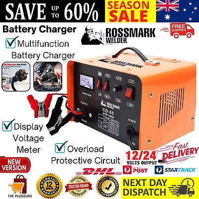 $193.96 • Buy Rossmark 2in1 Battery Charger Jump Starter New Dual Heavy Duty Car Charger 40Amp
