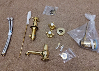Crosswater Belgravia Unlacquered Brass Basin 3 Hole Set Spares • £79.99
