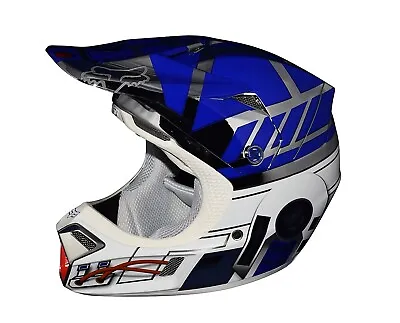 Fox Racing R2-D2 Star Wars Rare Collectible Large V3 Dirt Bike Helmet #010/250 • $1062.49