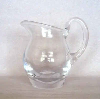 Langham Glass Jug. 5.5  Tall. Clear Glass. Etched Name On Base. See Description. • £8.50