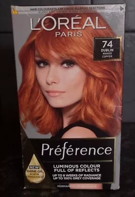 L'OREAL Paris Preference Permanent Hair Colour & Highlights No 74 Mango Copper  • £12.99