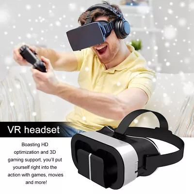 Video Games Virtual Reality VR Headset With Controller Gift HD Movies 3D Glasses • $20.27