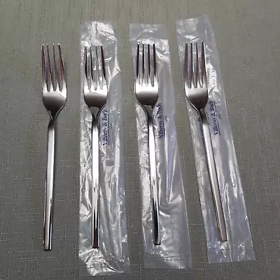 NEW! 4 -Villeroy & Boch NEW WAVE Salad Forks Glossy 18/10 Stainless Flatware 4 • $42