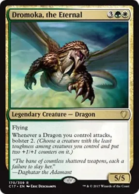 DROMOKA THE ETERNAL Commander 2017 MTG Gold Creature — Dragon Rare • $1.49