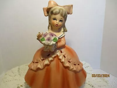 Vintage Napco Planter Of Girl With Flowers • $11.99