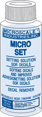 Microscale Model Railroad/Train Decal Micro Set Solution/Remover 1oz Bottle(104) • $5.69