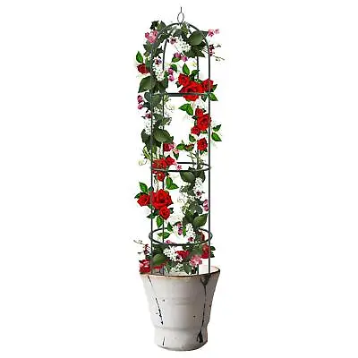 Sturdy Metal Garden Obelisk Support For Outdoor Climbing Plants Shrubs Roses • £11.99