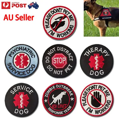 AU Stock Service Dog Do Not Pet Hook & Loop Patches For K9 Harness Collars • $25.99