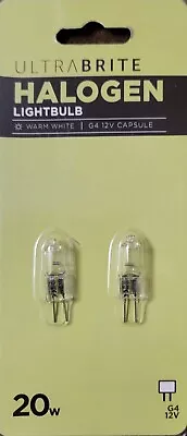 Halogen Light Bulbs G4 12v 20W 240 Lumen Dimmable - Pack Of 2 - Warm White • £1.99