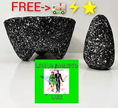 Hermoso Molcajete Mortar Pestle For Salsas&Spices From Mexico Handmade New(🆓🚚) • $28.99