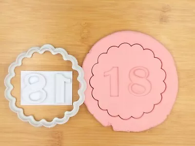 18 18th Eighteen Cookie Stamp With Cutter  Birthday Fondant Embosser • $7.56