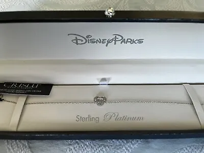 Disney Minnie Mouse Icon Bracelet By CRISLU Sterling Platinum • £65