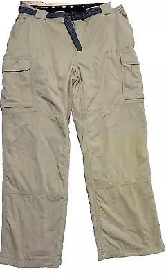 Duluth Trading Co Pants Mens Dry On The Fly Fleece Lined Cargo Pants WorkWear • $26.88