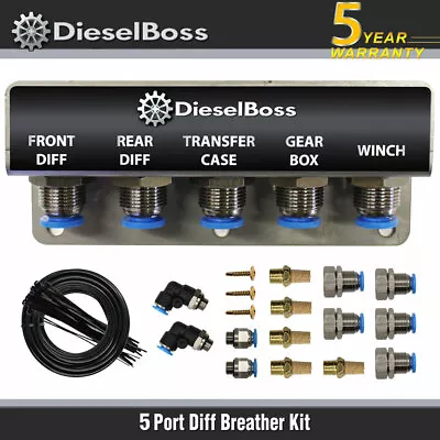 Diff Breather Kit 5-point Steel Fits Holden Colorado Rodeo Rg7 4x4 Off Road • $76