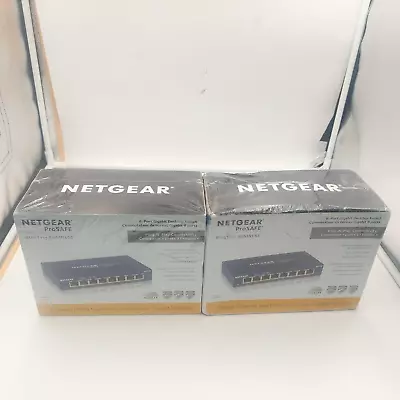 Lot Of 2  NetGear GS108-400NAS 8 Port Gigabit Switch • $60