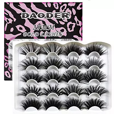 DAODER 25mm Lashes Pack Faux Mink Strip Eyelashes Bulk Variety Mixed Dramatic • $16.06