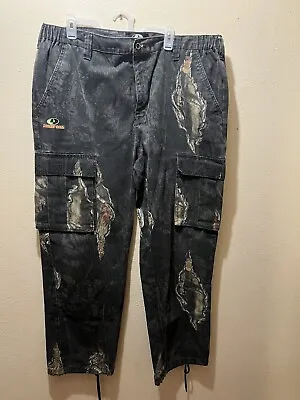 Mossy Oak Break-Up Eclipse Black Cargo Multi-Pocket Pants Size XL(40/42) J29 • $29.99