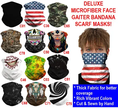Deluxe Tube Bandana Scarf Neck Gaiter Head Face Mask Multi-use Outdoor Cap Lot • $6.75