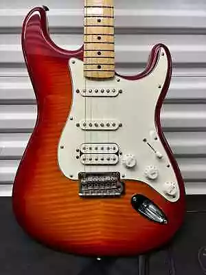 Fender HSS Deluxe IOS Stratocaster Plus Top Flamed Cherry Burst • $725