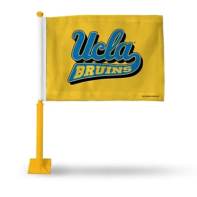 UCLA Bruins Car Flag. Gold Pole. Printed Both Sides. SAVE   #369 • $11.99