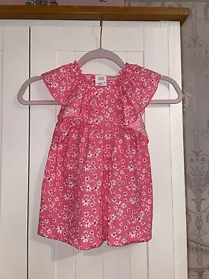 Zara Baby Girls Pink Floral Summer Dress • £8