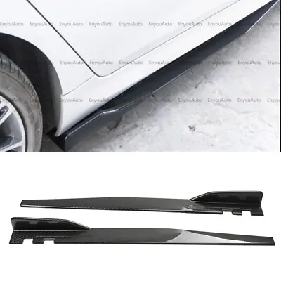 For Volkswagen Passat 46  Side Skirt Rocker Panel Splitter Carbon Fiber • $52.25