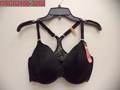 Maidenform Women's Black Pure Genius Racerback T-Shirt Bra Sz 36DD 002141206105 • $20.56