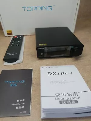 TOPPING DX3 Pro+ BT 5.0 LDAC ES9038Q2M / AMP-DAC-PREAMP / DSD512 PCM768 Hi-Res • $137.50