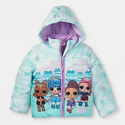 LOL Surprise Jacket Size 4-6 Girl Puffer Coat Winter Hoodie L.O.L. Surprise! NWT • $38.90